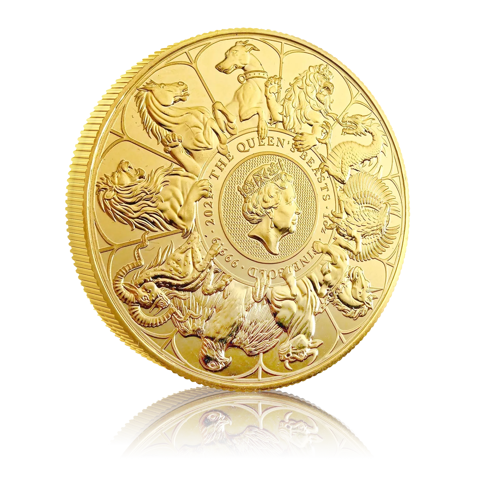 1oz Gold Queens Beast Completer (2021) 4